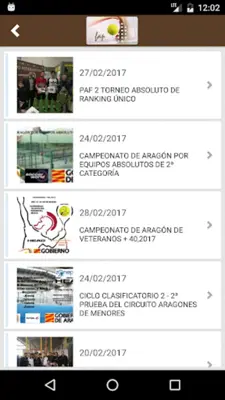 Federación Aragonesa de pádel android App screenshot 0